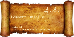 Lampert Aniella névjegykártya